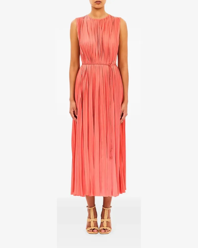 Ulla Johnson Fianna Midikleid mit Falten - Orange Orange