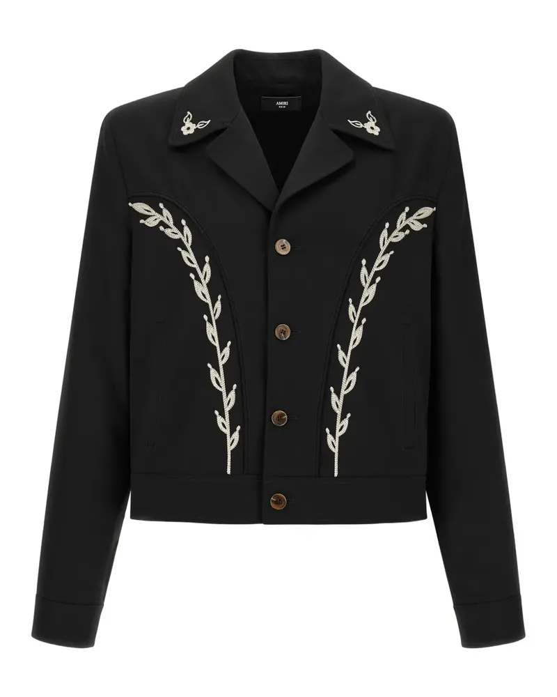 Amiri embroidered Western jacket - Schwarz Schwarz