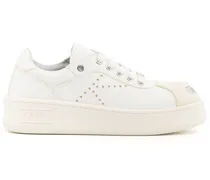 Sneakers mit Kontrastkappe - Weiß