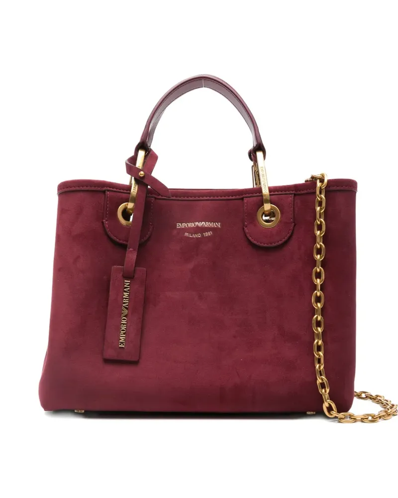 Emporio Armani Tote Bag mit Logo-Schriftzug - Rot Rot