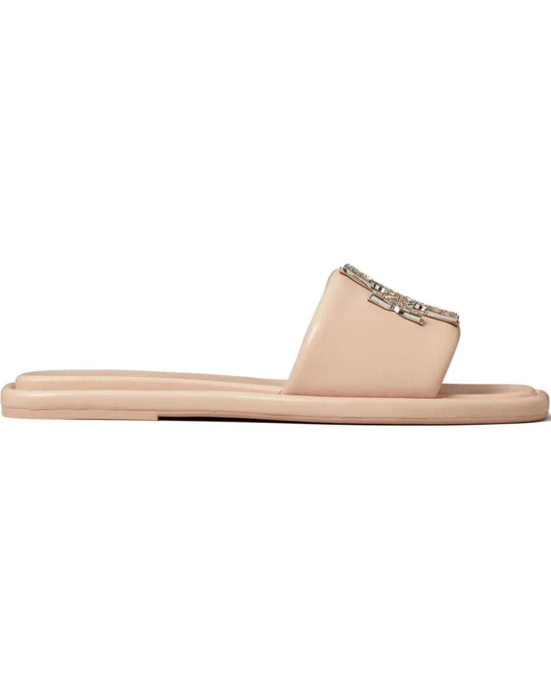 Tory Burch Double T Deco Sport Pantoletten - Rosa Rosa