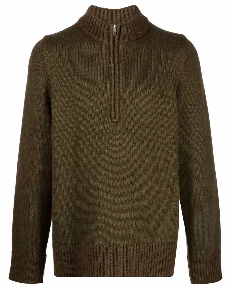 Maison Margiela Pullover mit geripptem Detail - Grün Grün