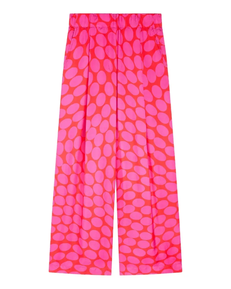 Dries van Noten Plissierte Hose mit Print - Rosa Rosa