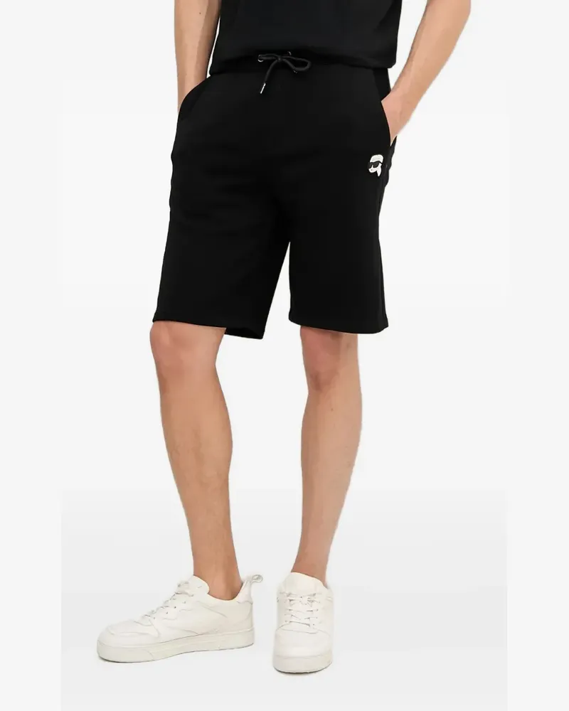 Karl Lagerfeld Shorts mit Kordelzug - Schwarz Schwarz