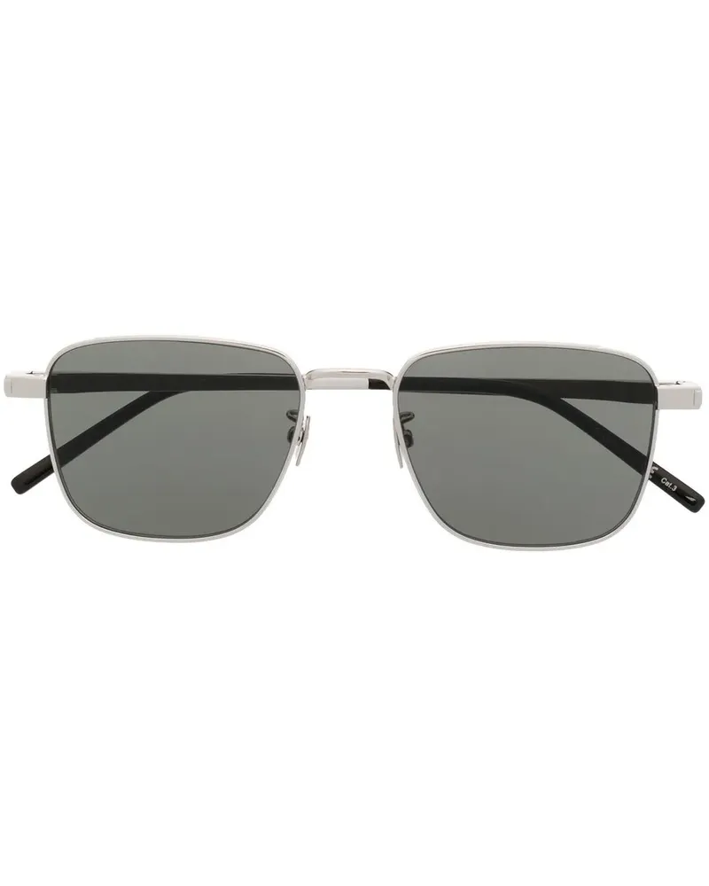 Saint Laurent SL529 Sonnenbrille mit eckigem Gestell - Grau Grau