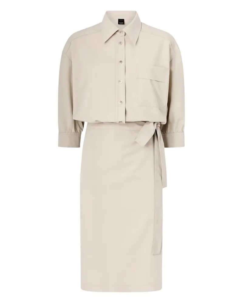 Pinko tie-waist shirt dress - Nude Nude