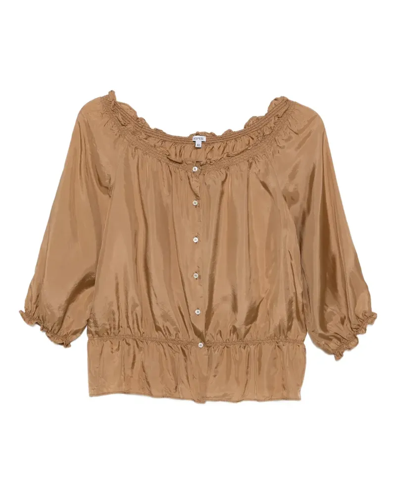 ASPESI Bluse mit Rüschen - Nude Nude