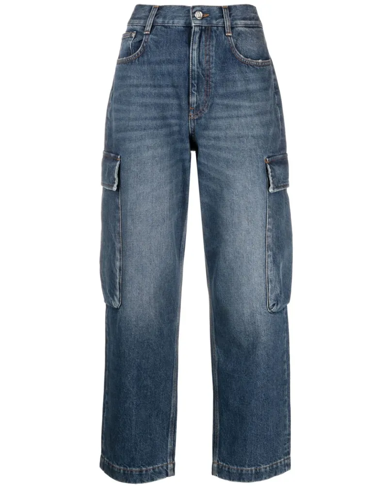 Stella McCartney Cropped-Jeans - Blau Blau