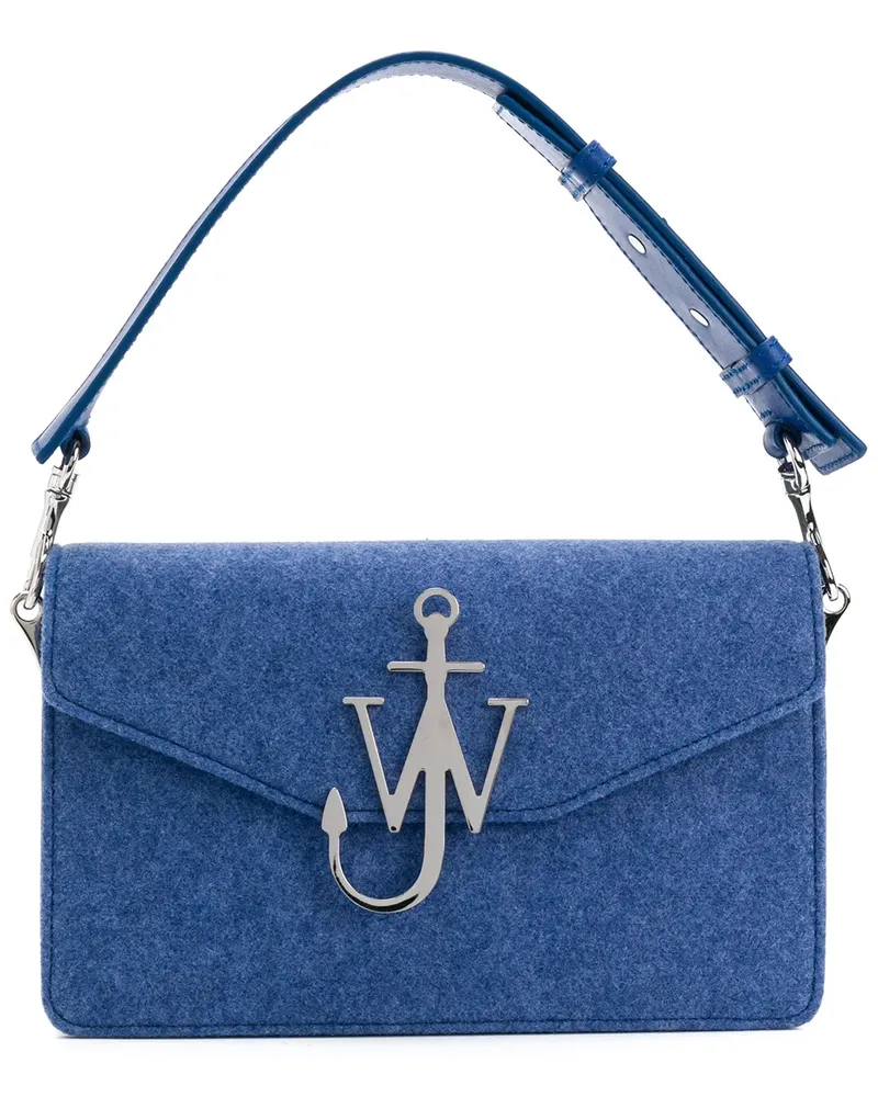 J.W.Anderson Schultertasche mit Logo-Schild - Blau Blau