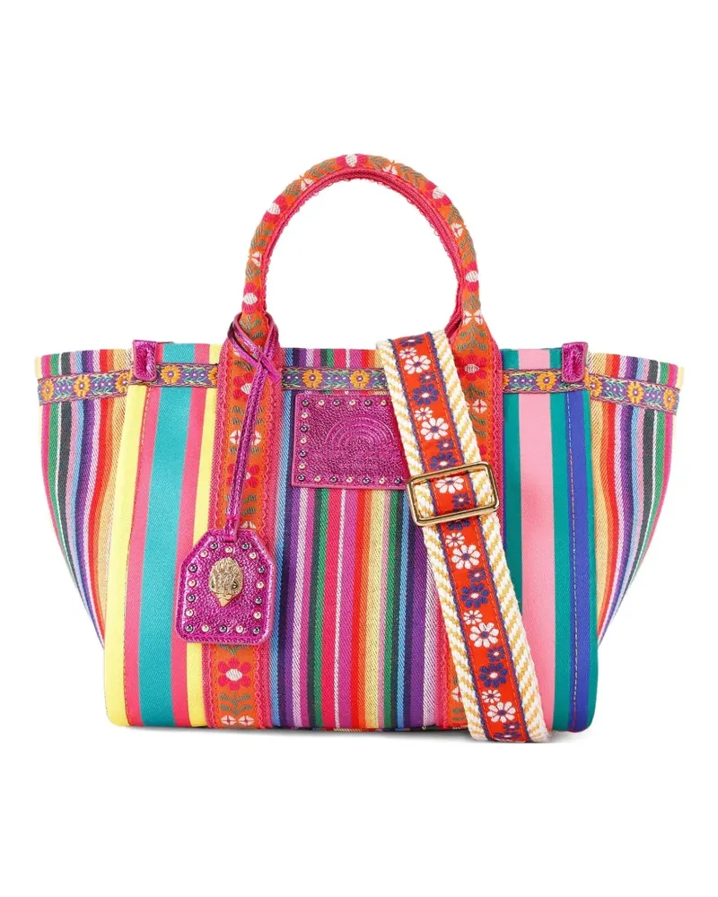 Kurt Geiger Gestreifte Tote Bag mit Stickerei - Rosa Rosa
