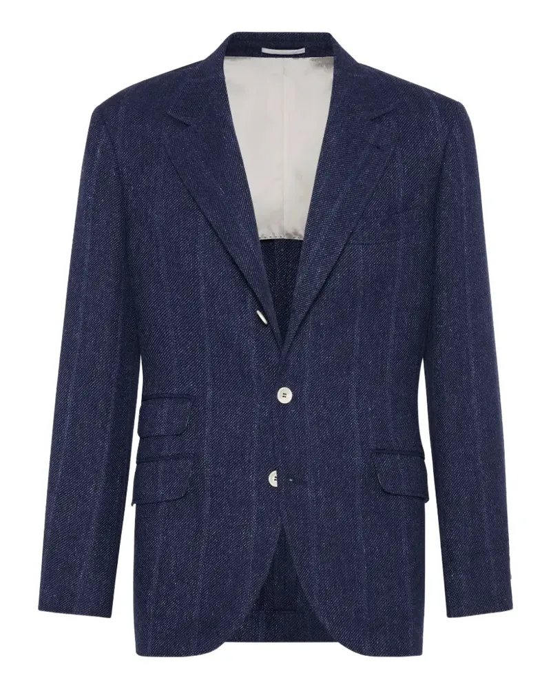Brunello Cucinelli striped blazer - Blau Blau
