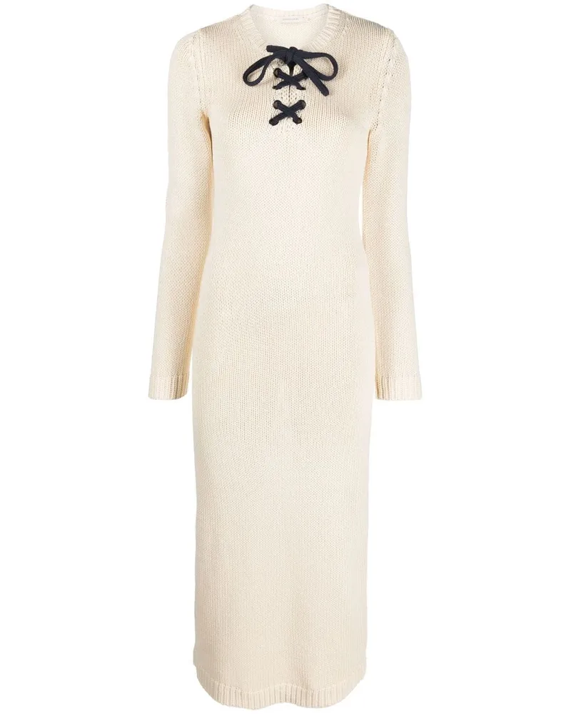 Zimmermann High Tide Strickkleid mit Schnürung - Nude Nude