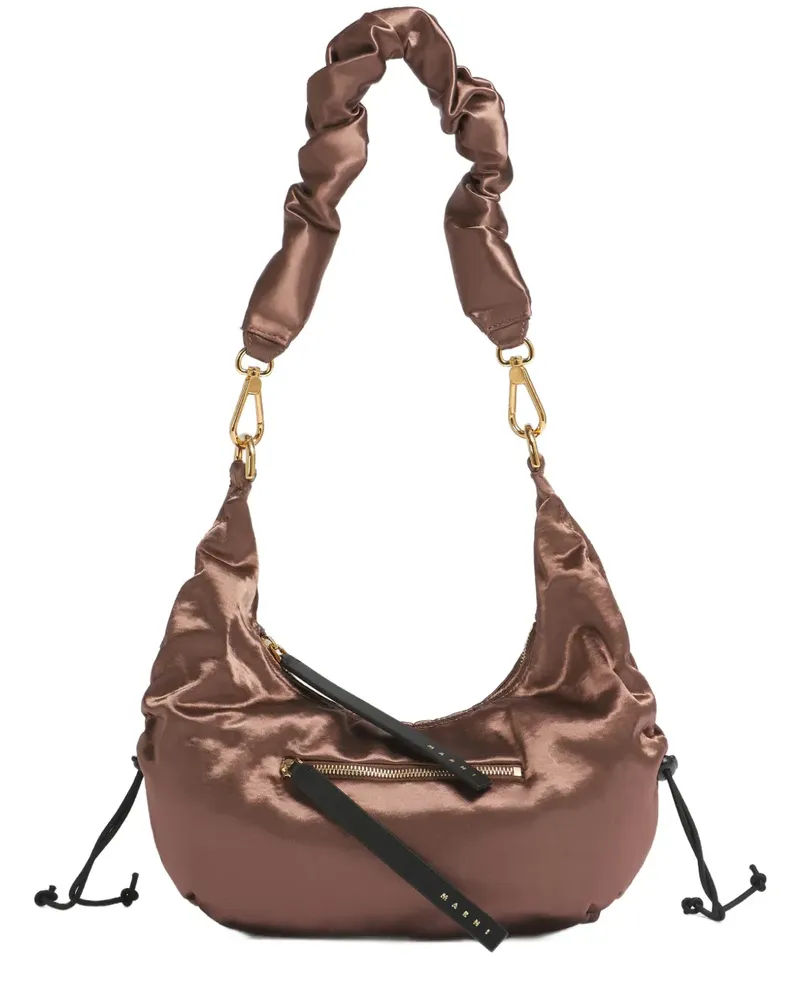 Marni Gesmokte Schultertasche - Braun Braun