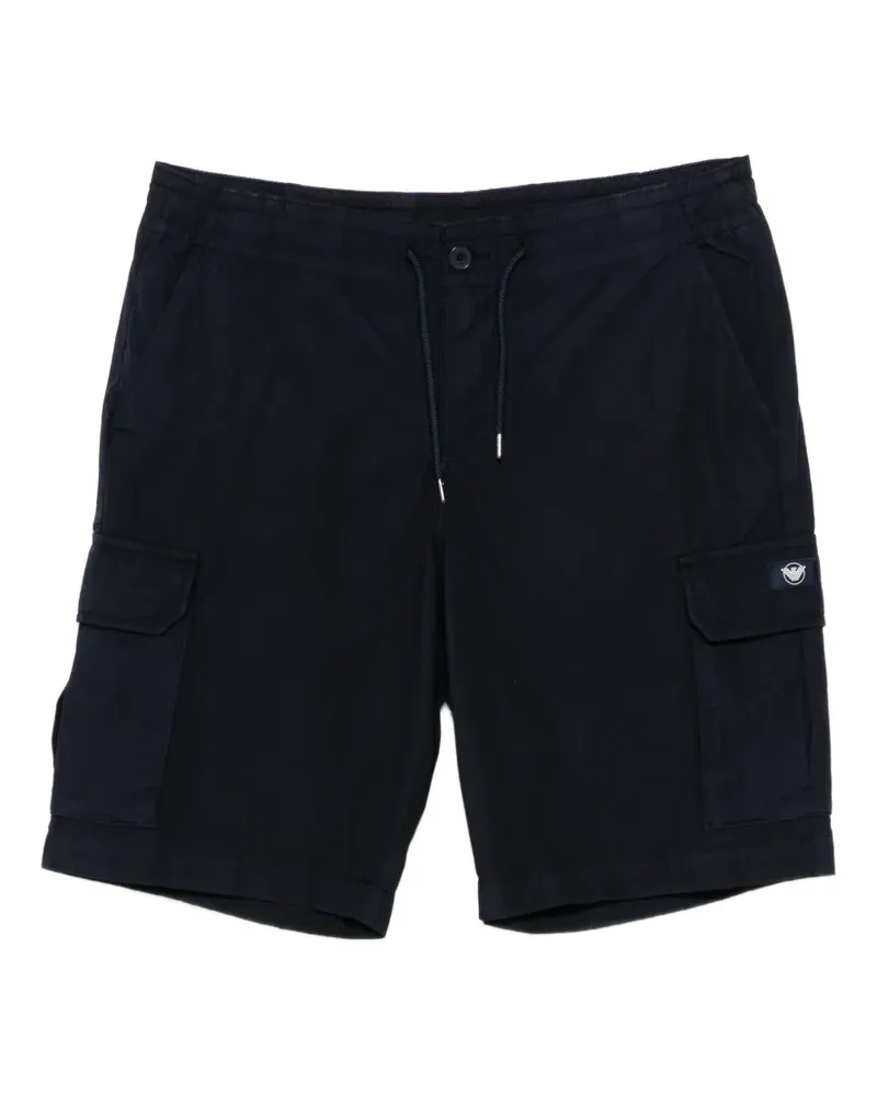 Emporio Armani logo-patch cargo shorts - Blau Blau