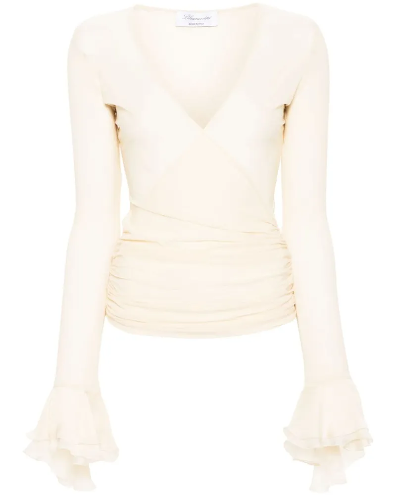 Blumarine Gewickeltes Cropped-Oberteil Nude