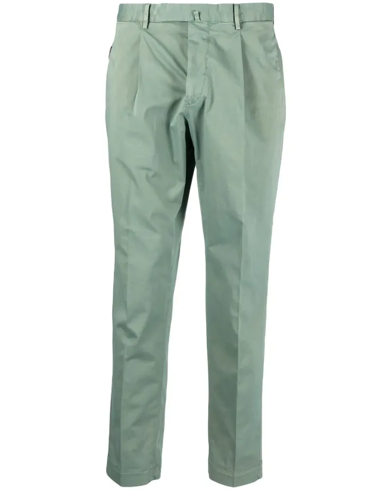 Dell'oglio Tapered-Chino mit Bundfalten - Grün Grün