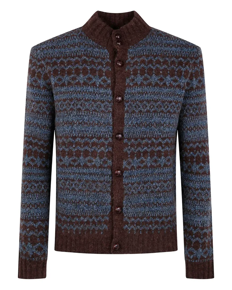 Ballantyne Cardigan aus Fair-Isle-Jacquard - Braun Braun