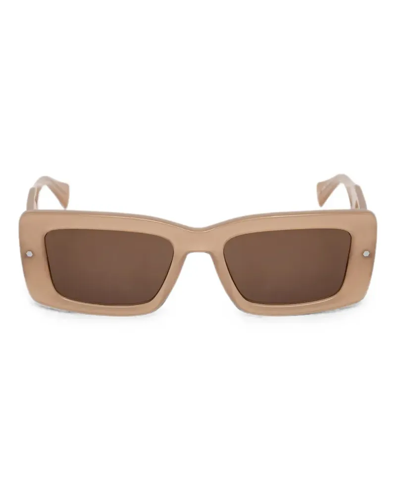 AllSaints Cordie rectangle-frame sunglasses - Nude Nude