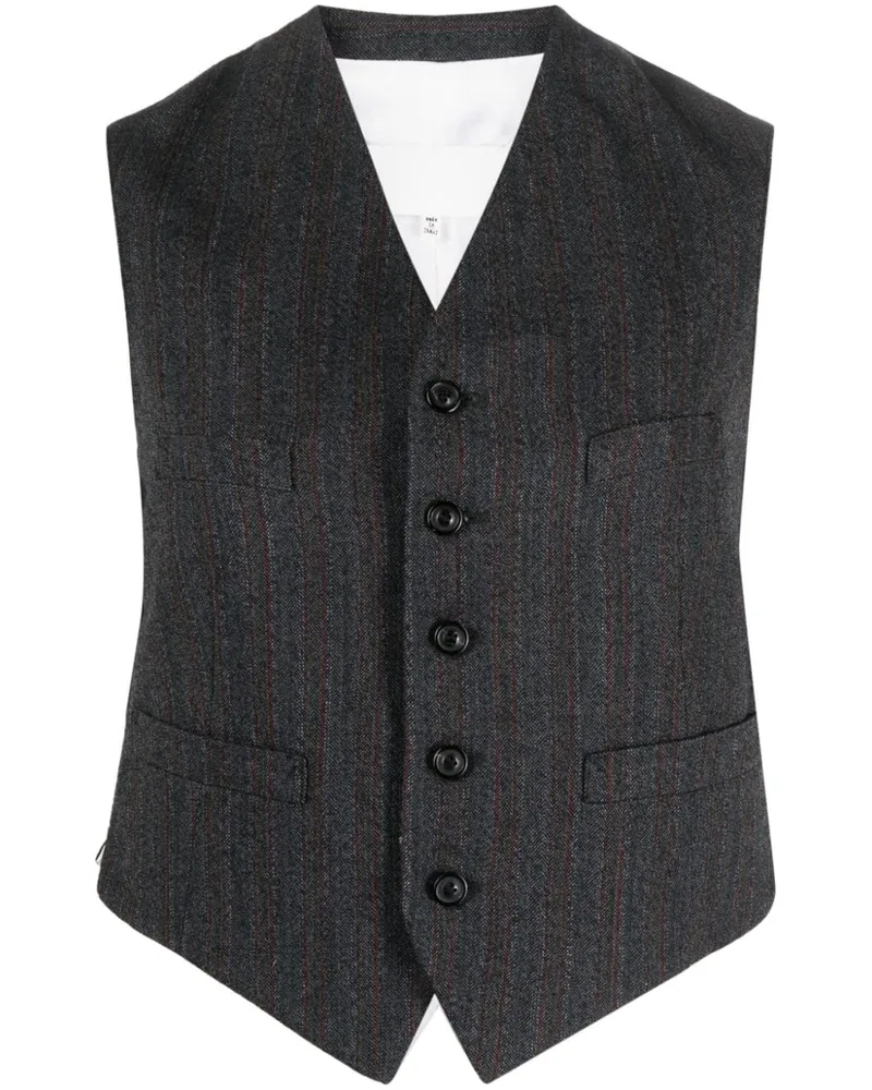Maison Margiela Gestreifte Weste - Grau Grau