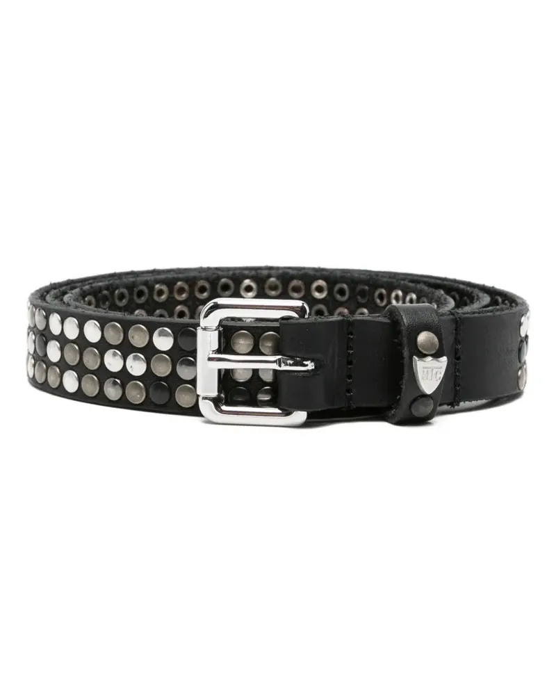 HTC Hollywood Trading Company studded leather belt - Schwarz Schwarz