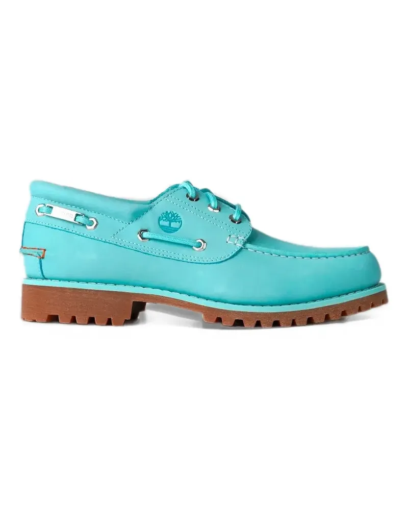 Timberland x Jacquemus Authentic logo-debossed lug-sole boat shoes - Blau Blau
