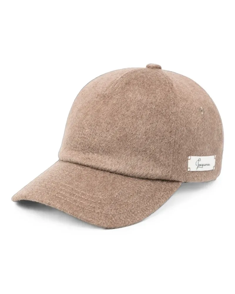 Jacquemus logo-patch baseball cap - Nude Nude