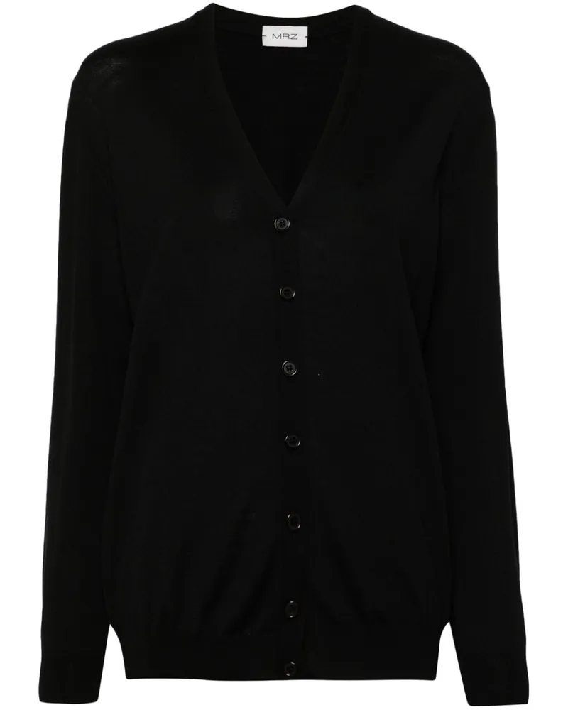 MRZ Klassischer Cardigan - Schwarz Schwarz