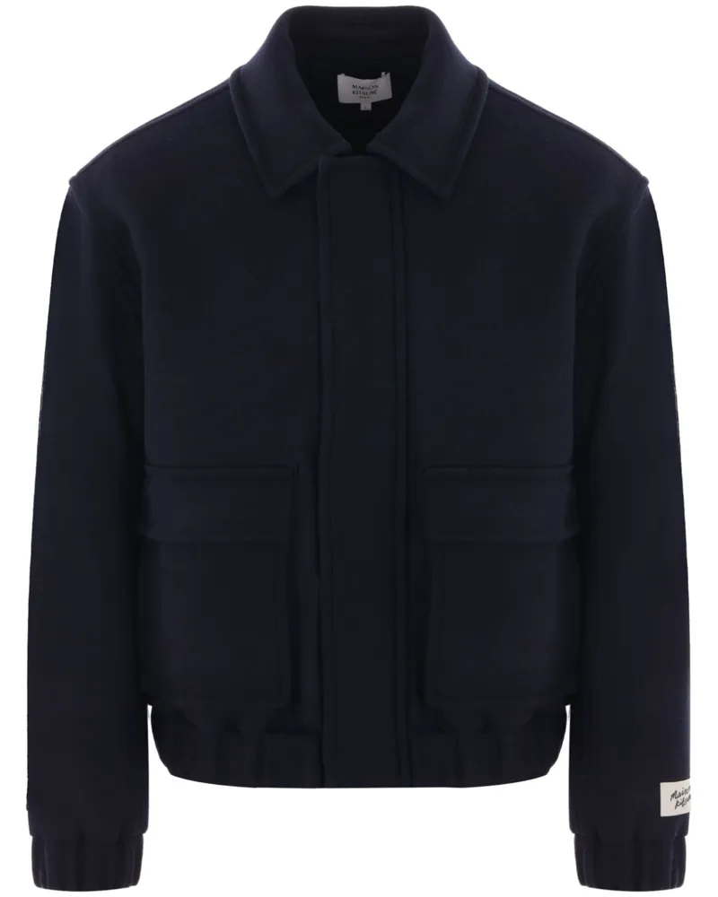 Kitsuné Bomberjacke aus Wolle - Blau Blau