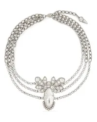 Paco Rabanne Choker mit Kristallanhänger Silber