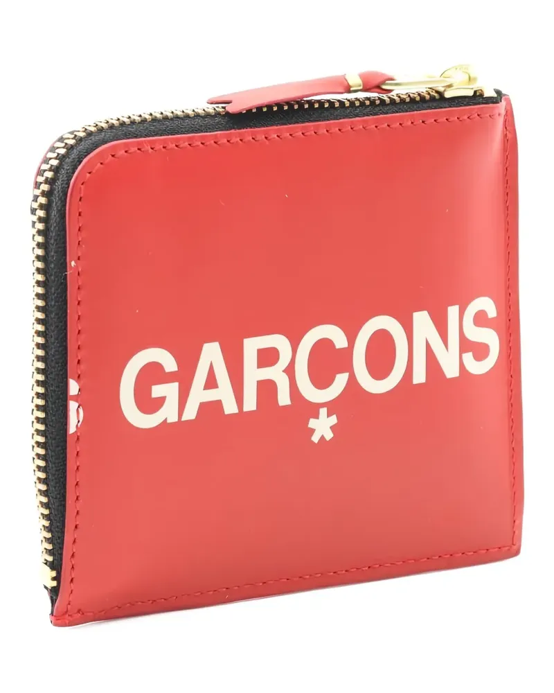Comme des Garçons logo-print leather coin purse - Rot Rot