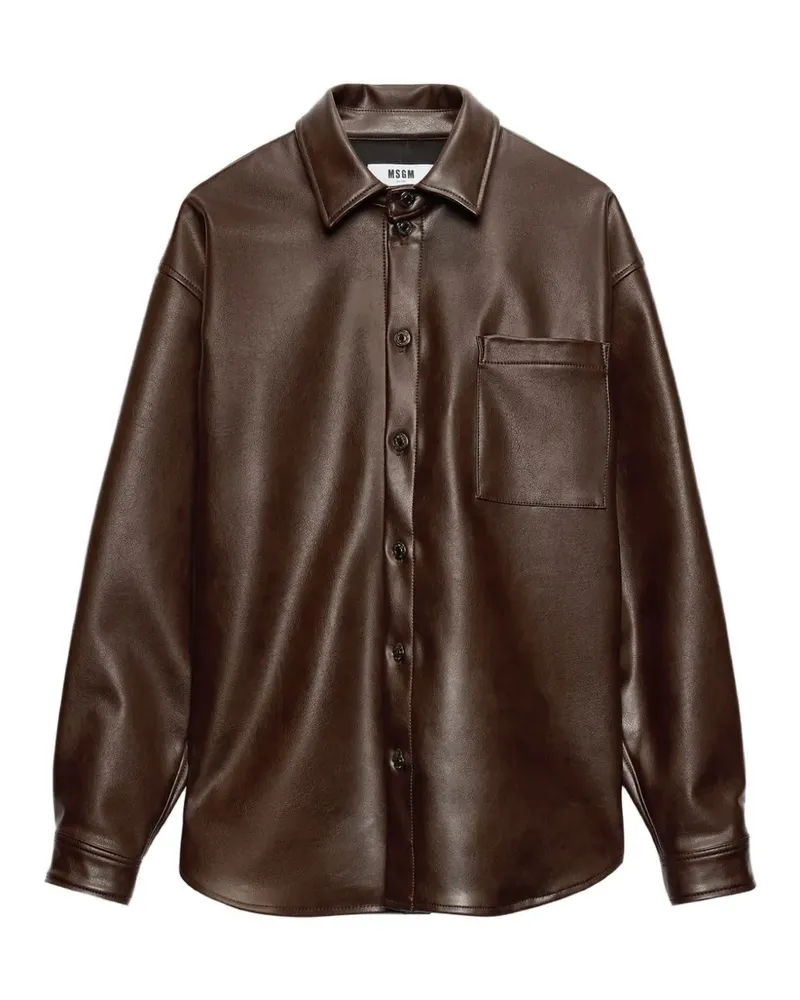 MSGM pocket shirt - Braun Braun