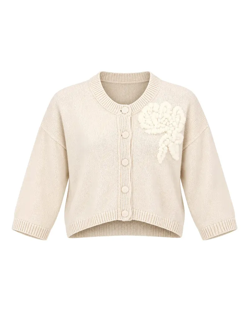 Liviana Conti Chelsie cropped cardigan - Nude Nude