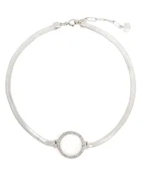 Isabel Marant Armband mit kristallverziertem Kreis Silber