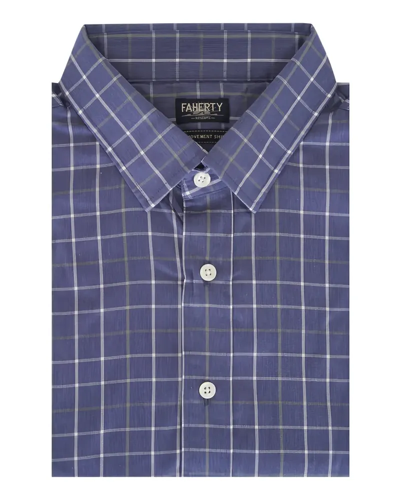 Faherty The Movement plaid-pattern shirt - Blau Blau