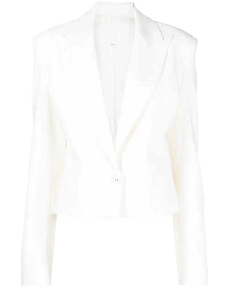 COSTARELLOS Einreihiger Cropped-Blazer - Weiß Weiß