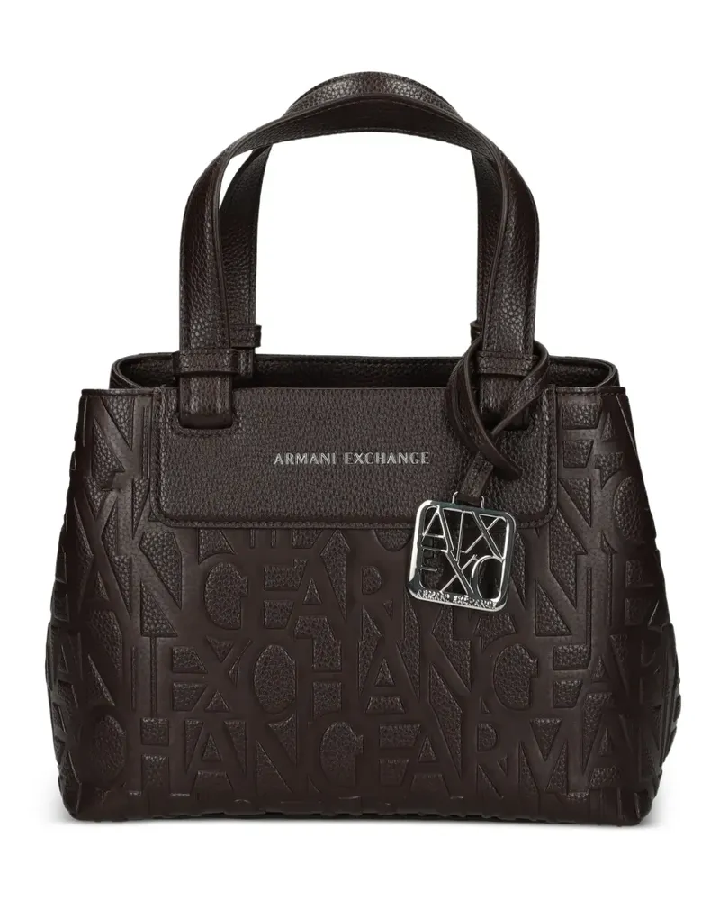 Armani Exchange Shopper mit Logo-Prägung - Braun Braun