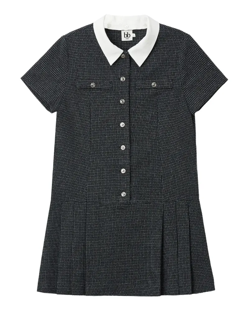 b+ab Minikleid mit Tweed-Effekt - Blau Blau