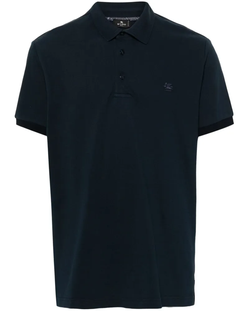 Etro Poloshirt mit Logo-Stickerei - Blau Blau