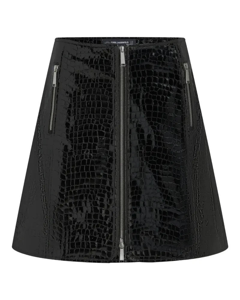 Karl Lagerfeld Karl Studio Rock aus Kroko-Leder - Schwarz Schwarz