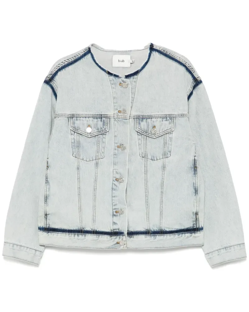 b+ab Klassische Jeansjacke - Blau Blau