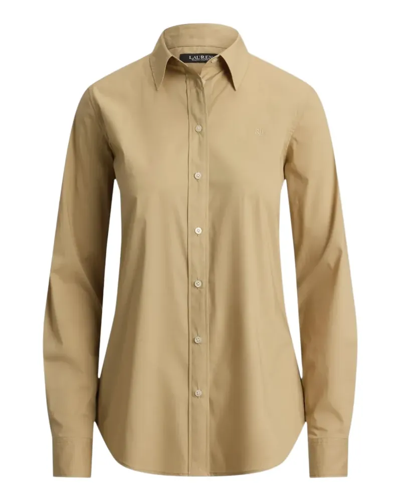 Ralph Lauren embroidered-logo long-sleeve shirt - Braun Braun