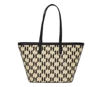 Shopper mit Monogramm - Nude