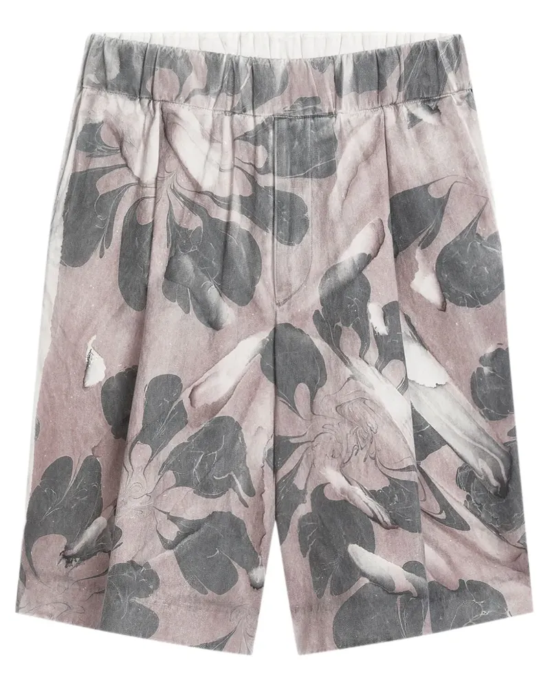 Dries van Noten Bermudas mit Blumen-Print - Grau Grau