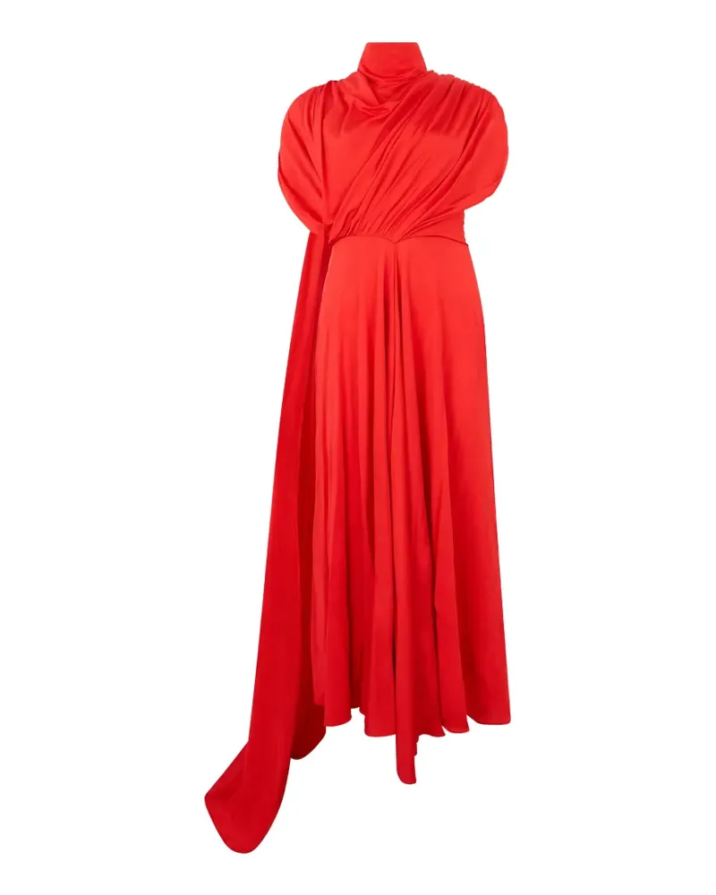 ELLERY Dolomith asymmetric back-train maxi dress - Rot Rot