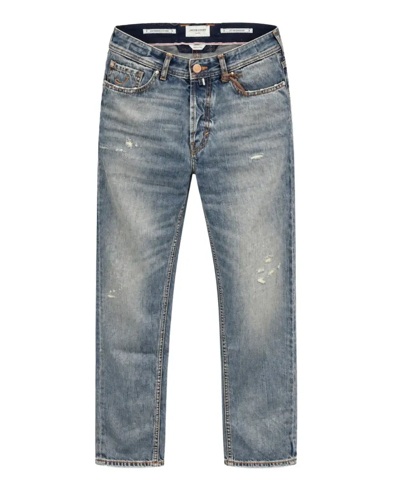 Jacob Cohën distressed whiskered jeans - Blau Blau