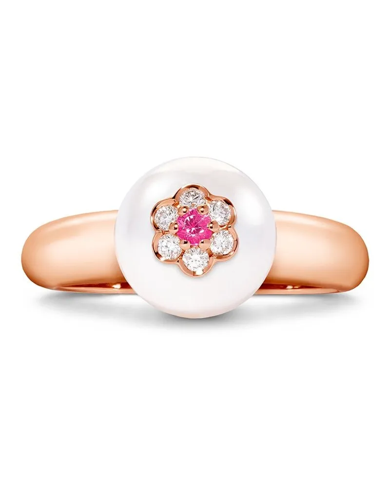 David Morris 18kt Rotgoldring Rosa