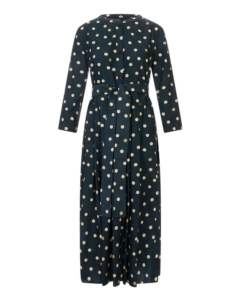 Max Mara polka-dot belted dress - Blau Blau