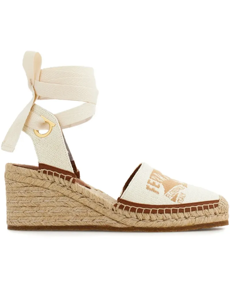 Ferragamo Espadrilles mit Logo-Jacquard 70mm - Nude Nude