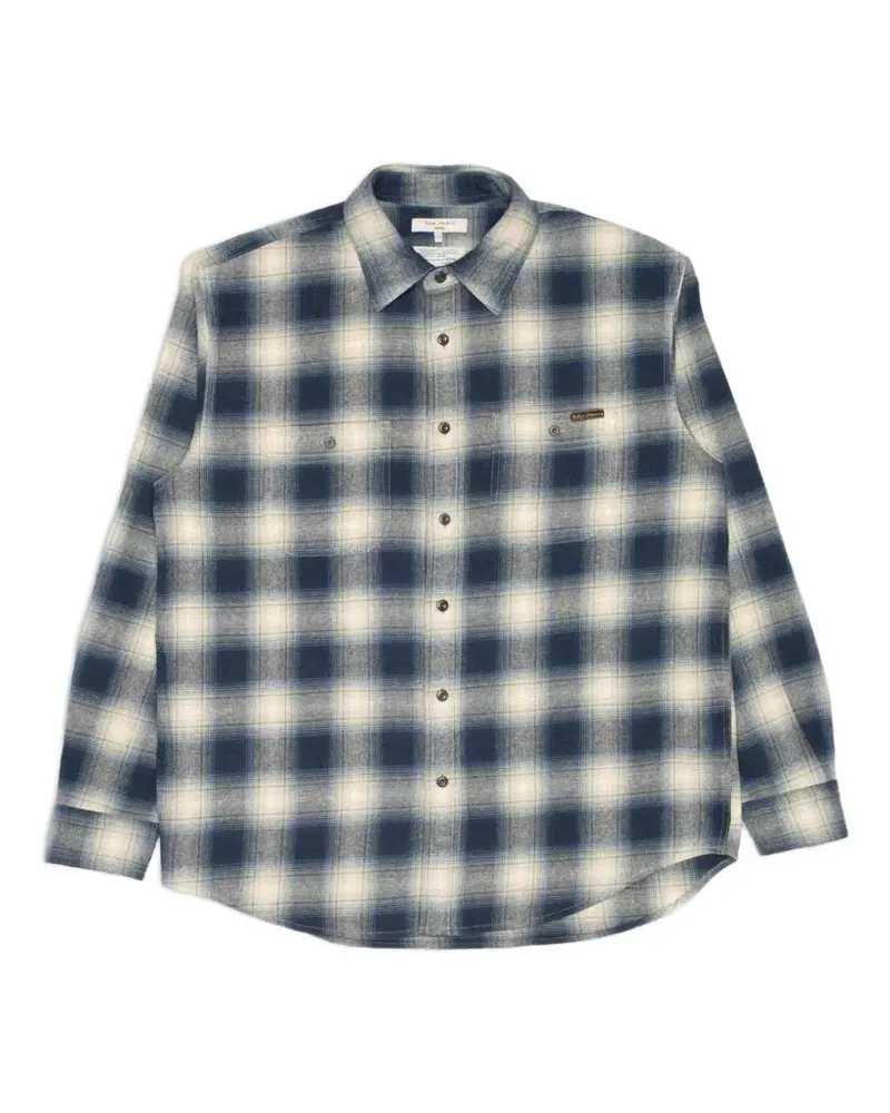 Nudie Jeans Julian checked shirt - Blau Blau