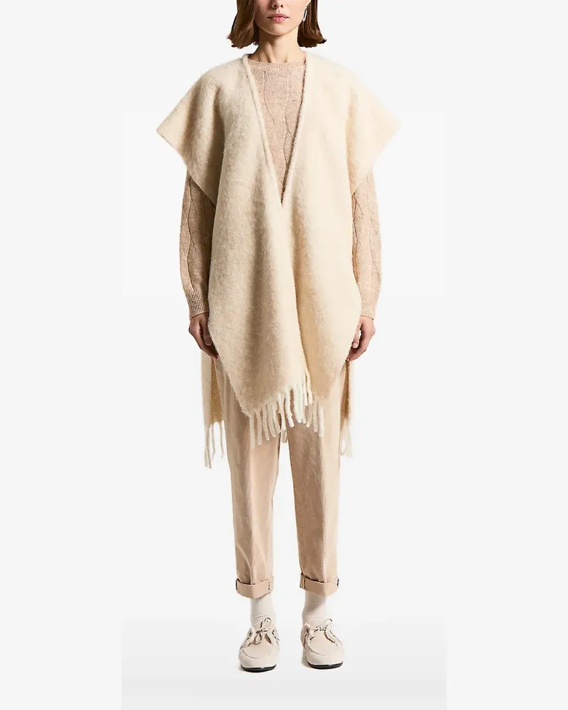 Peserico Cape mit Fransen - Nude Nude